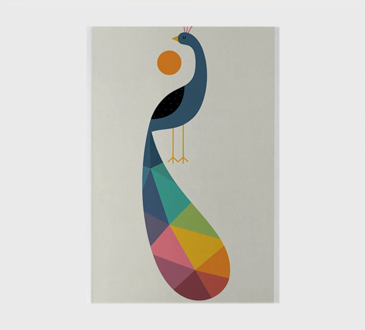 peacock and moon notebook by westface store