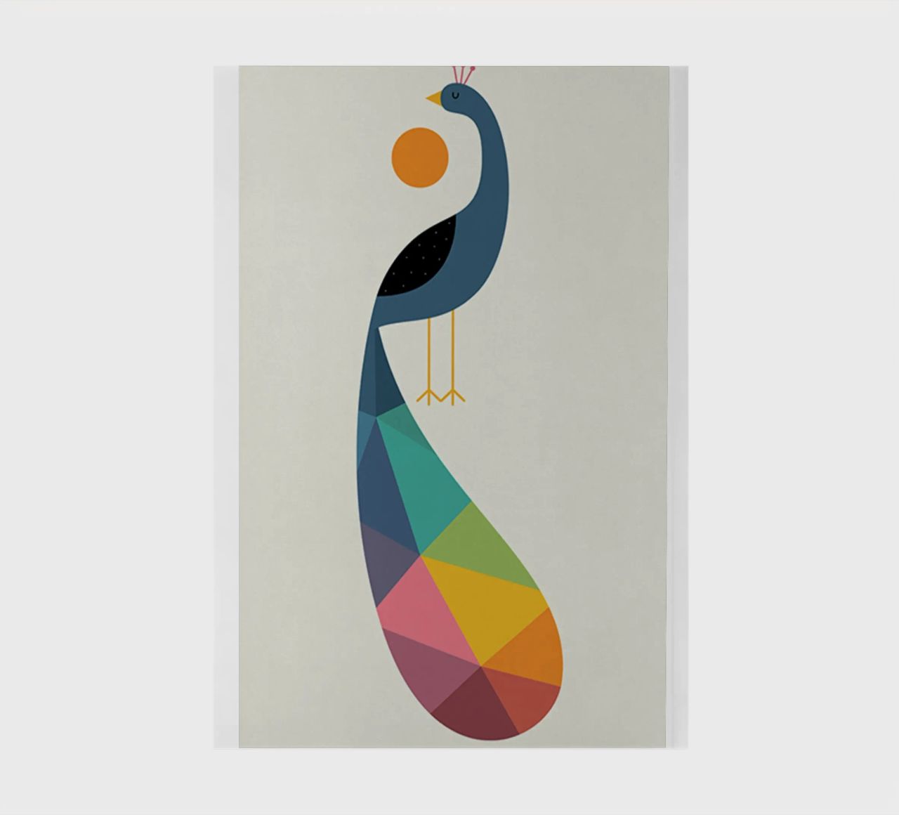 peacock and moon notebook by westface store