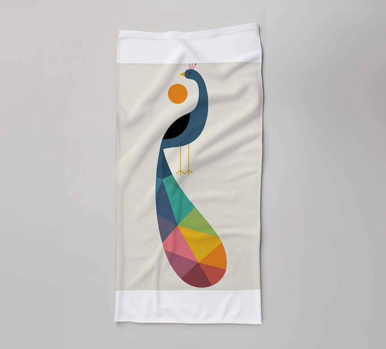 peacock and moon towel by westface store