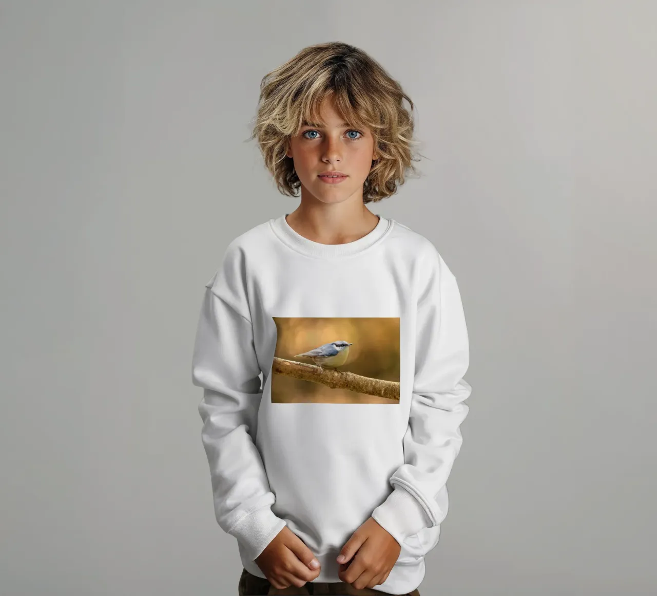 ramo uccelli felpa bambino da Earthly Visions