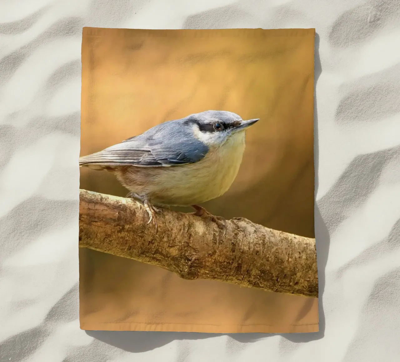 bird branch beach towel by Earthly Visions