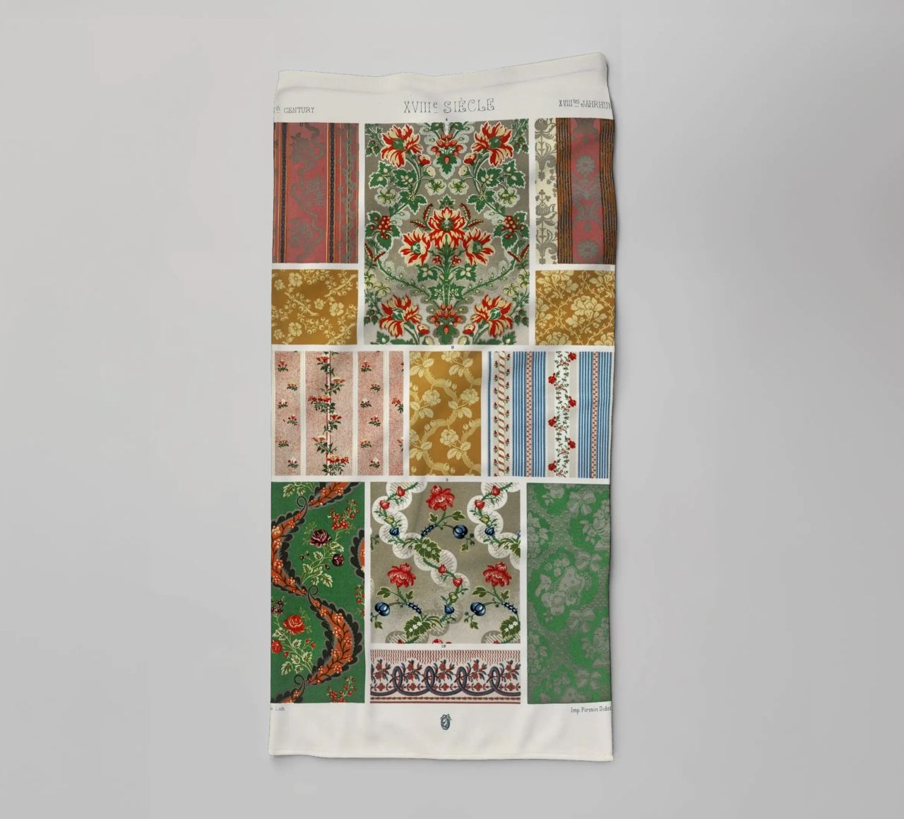 Albert Racine 18th Century Fabric Patterns - Vintage Textile towel by ClubArt