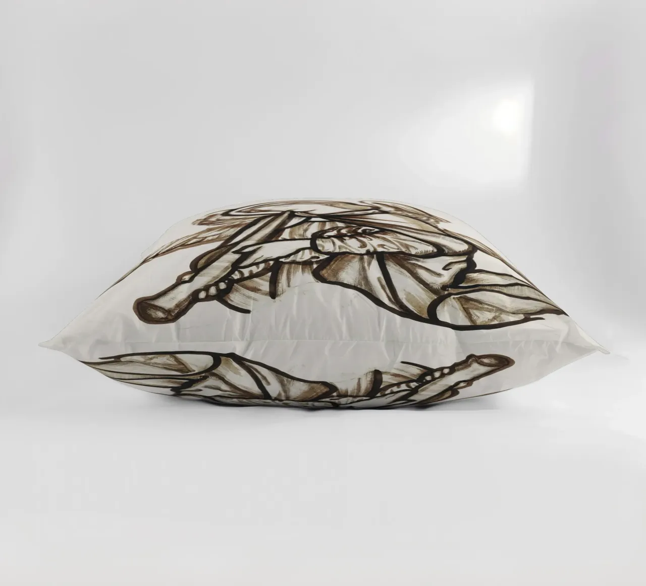 Burne-Jones: Angel Playing a Horn - Pre-Raphaelite Sketch Ar decorative cushion by ClubArt