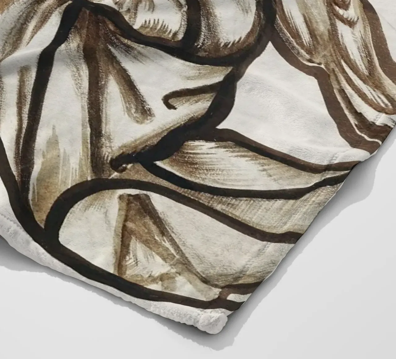 Burne-Jones: Hoornspelende Engel - Pre-Rafaëlitische Schets Ar fleecedeken van ClubArt