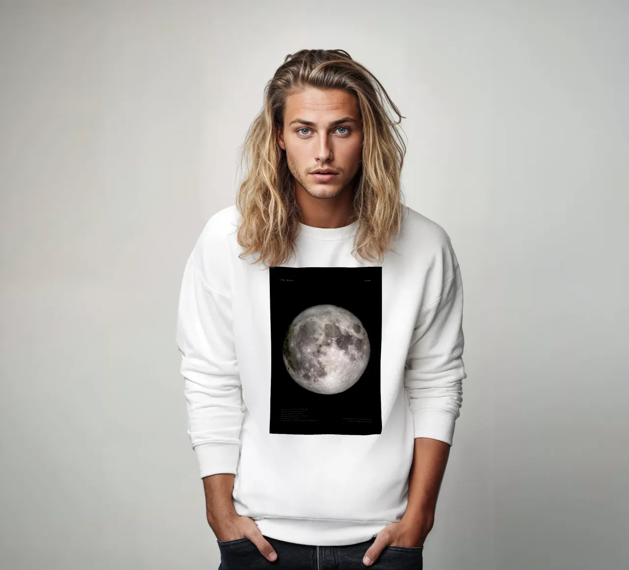 Full Moon, NASA felpa da Vintage by JUNIQE