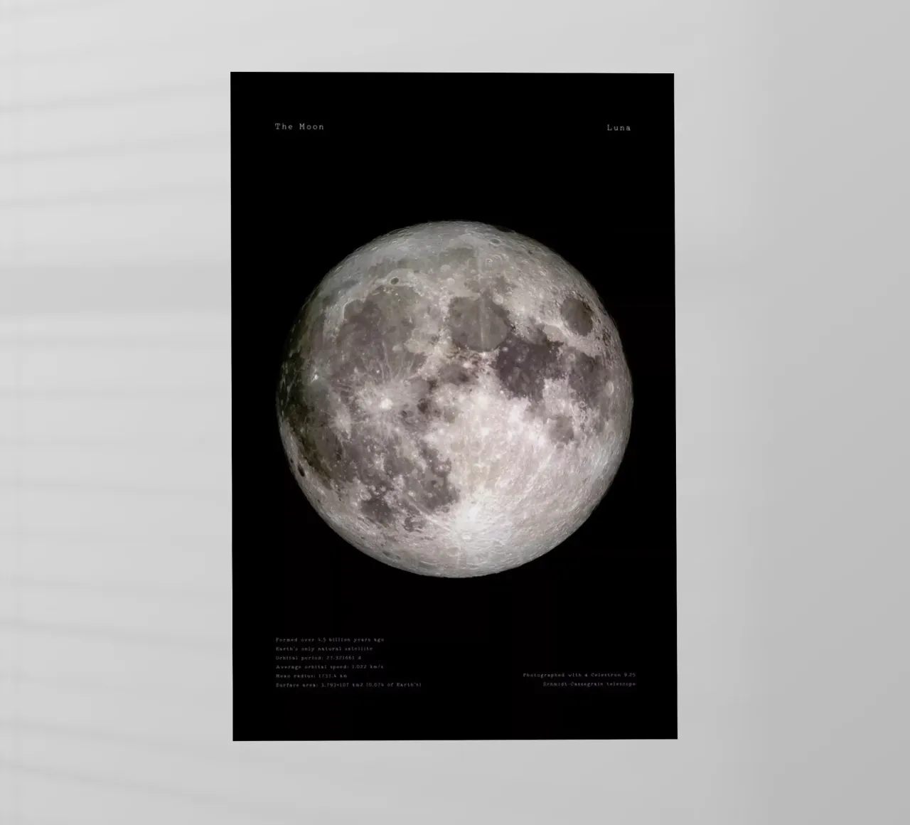 Full Moon, NASA pellicola backlit da Vintage by JUNIQE