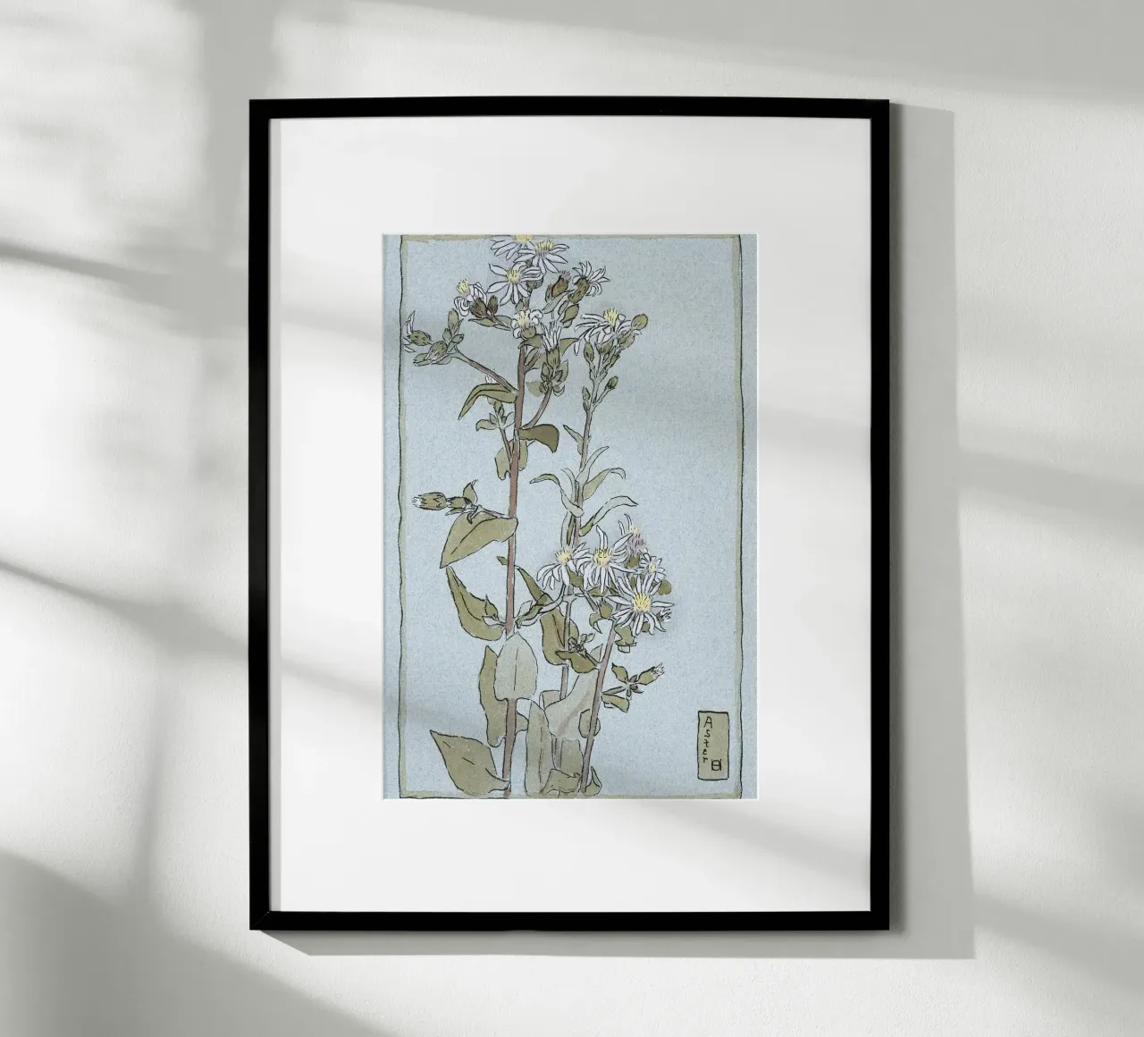 Hannah Overbeck: Aster on Green Ground - Arts & Crafts Botan poster da ClubArt