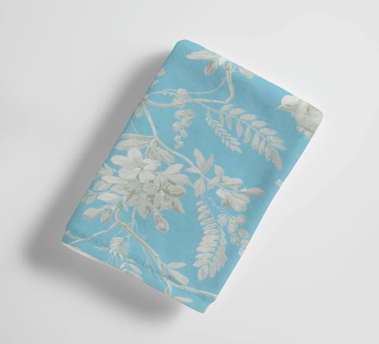Vintage Bird & Floral Pattern - Chinoiserie Blue Aesthetic towel by ClubArt