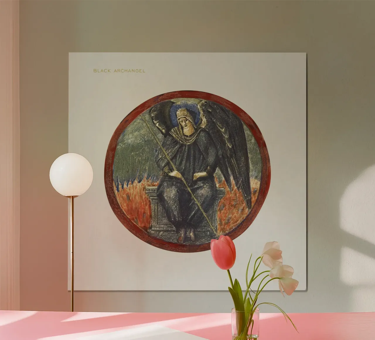 Burne-Jones: Arcangelo nero - Arte simbolista del libro a fiori (19 poster con telaio in plastica da ClubArt