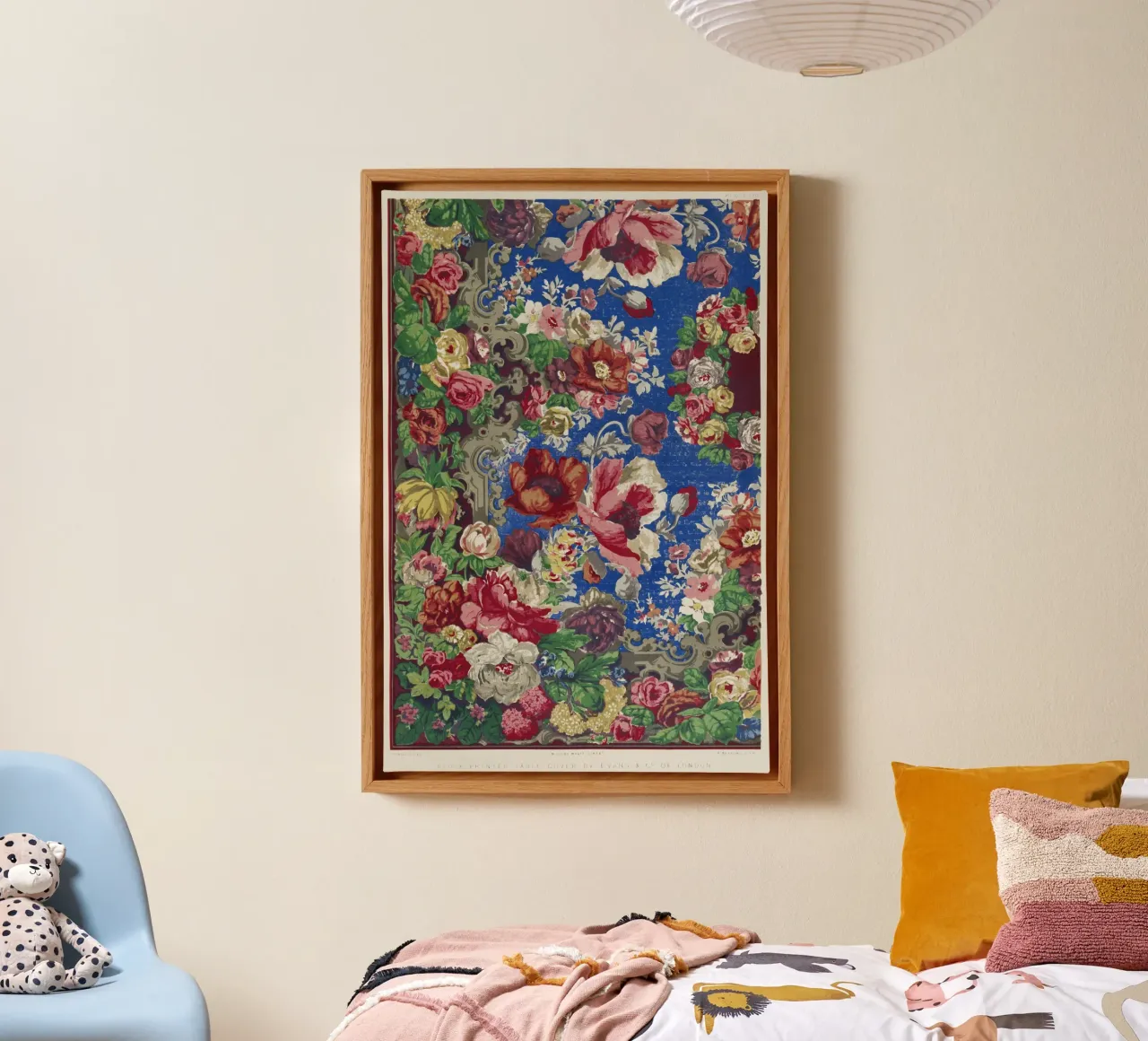 Digby Wyatt: Victoriaanse bloementafelkleed - Maximalistische print canvas met Baklijst van ClubArt
