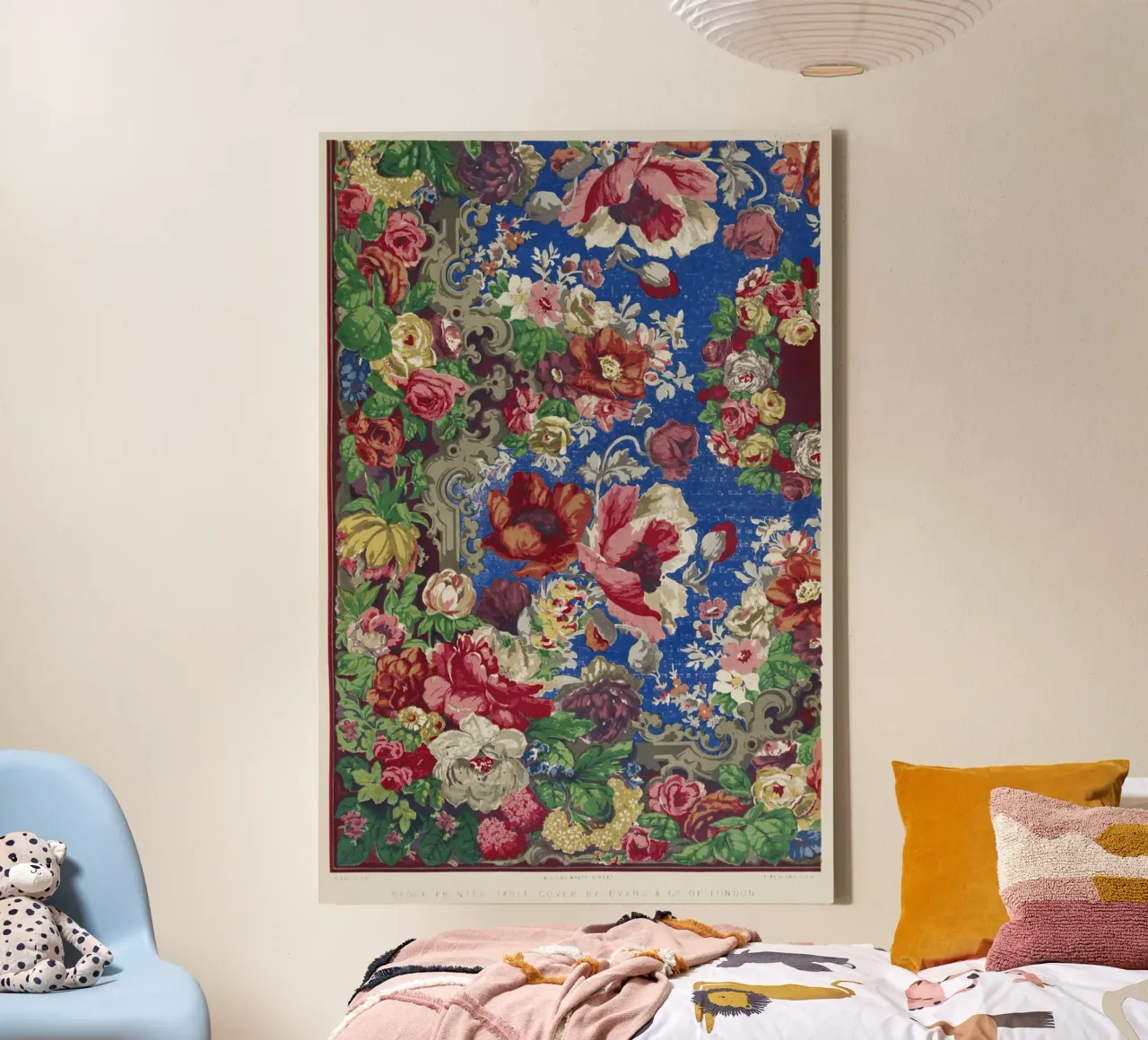 Digby Wyatt: Victoriaanse bloementafelkleed - Maximalistische print canvas met Baklijst van ClubArt