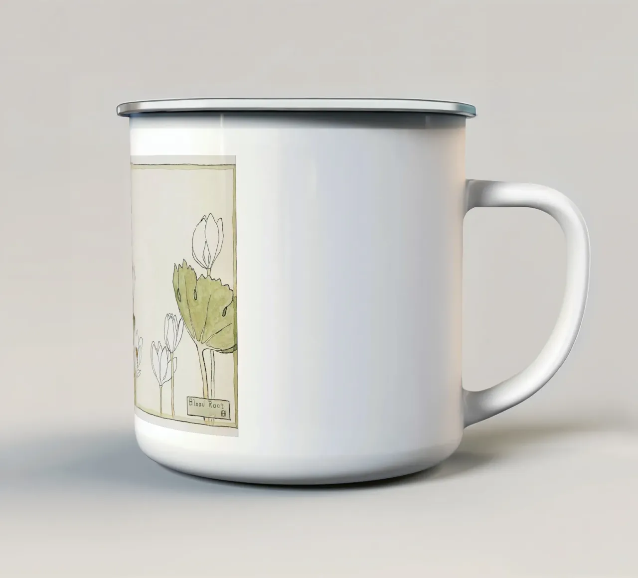Hannah Overbeck: Radice di sangue - Botanica di arti e mestieri (1915) tazza in smalto da ClubArt