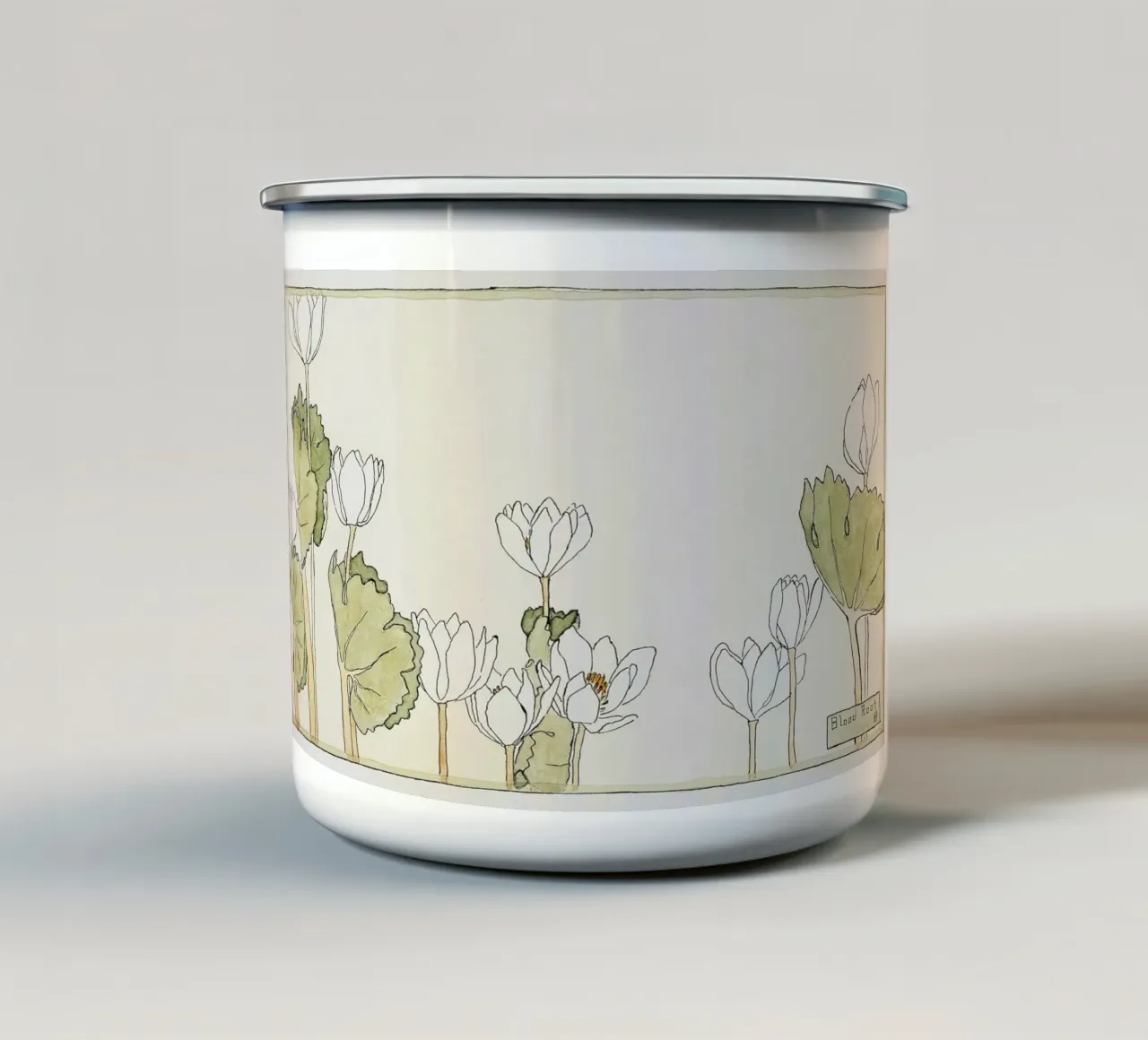 Hannah Overbeck: Radice di sangue - Botanica di arti e mestieri (1915) tazza in smalto da ClubArt