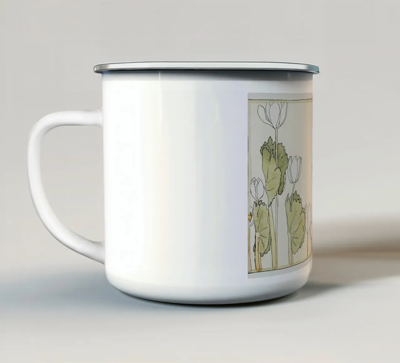 Hannah Overbeck: Radice di sangue - Botanica di arti e mestieri (1915) tazza in smalto da ClubArt