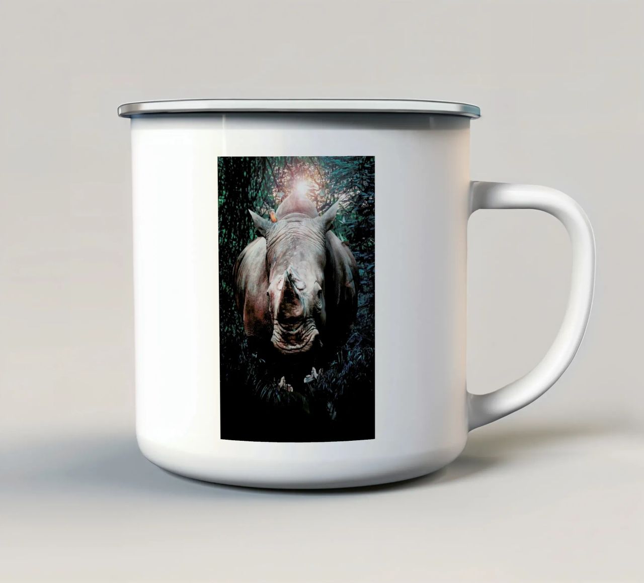 Rhino tazza in smalto da Wouter Rikken