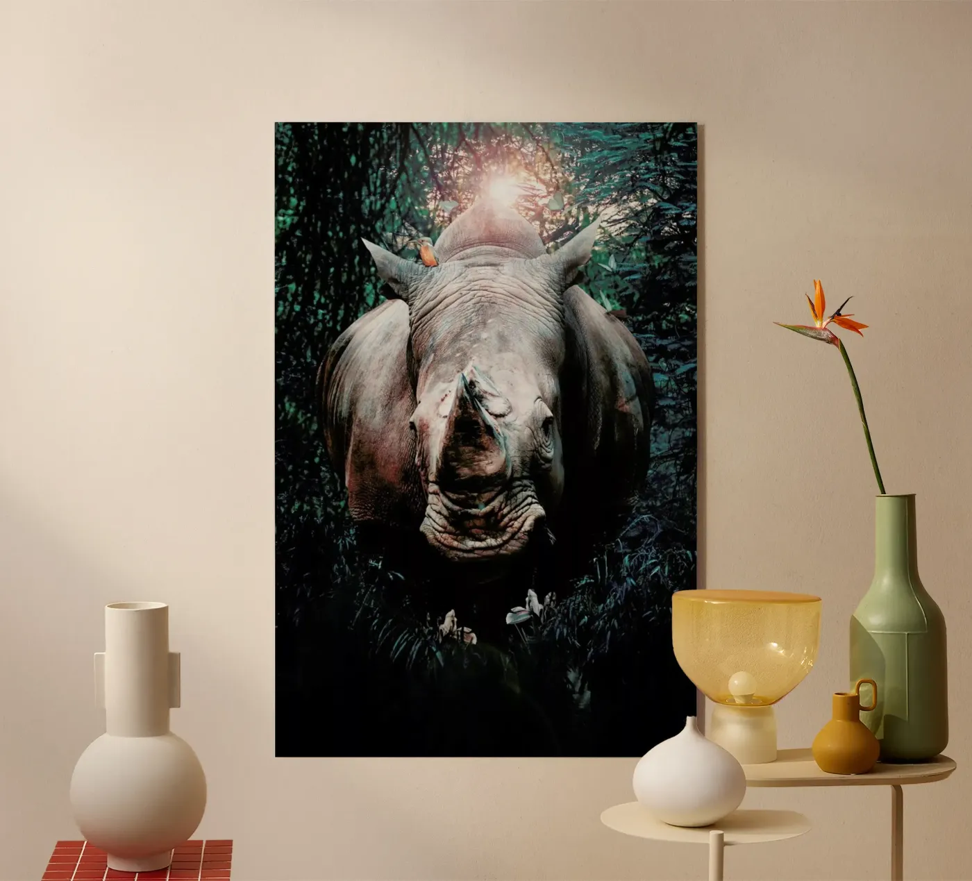 Rhino Acryl-Glas von Wouter Rikken