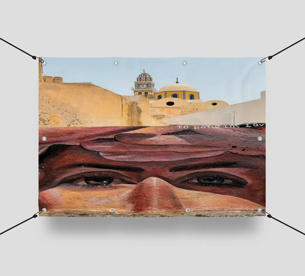 Eyes of Santorini telo in pvc da Thilo Grøsch