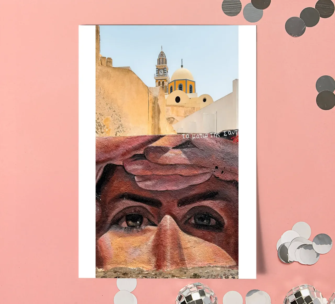 Eyes of Santorini foglio adesivo da Thilo Grøsch