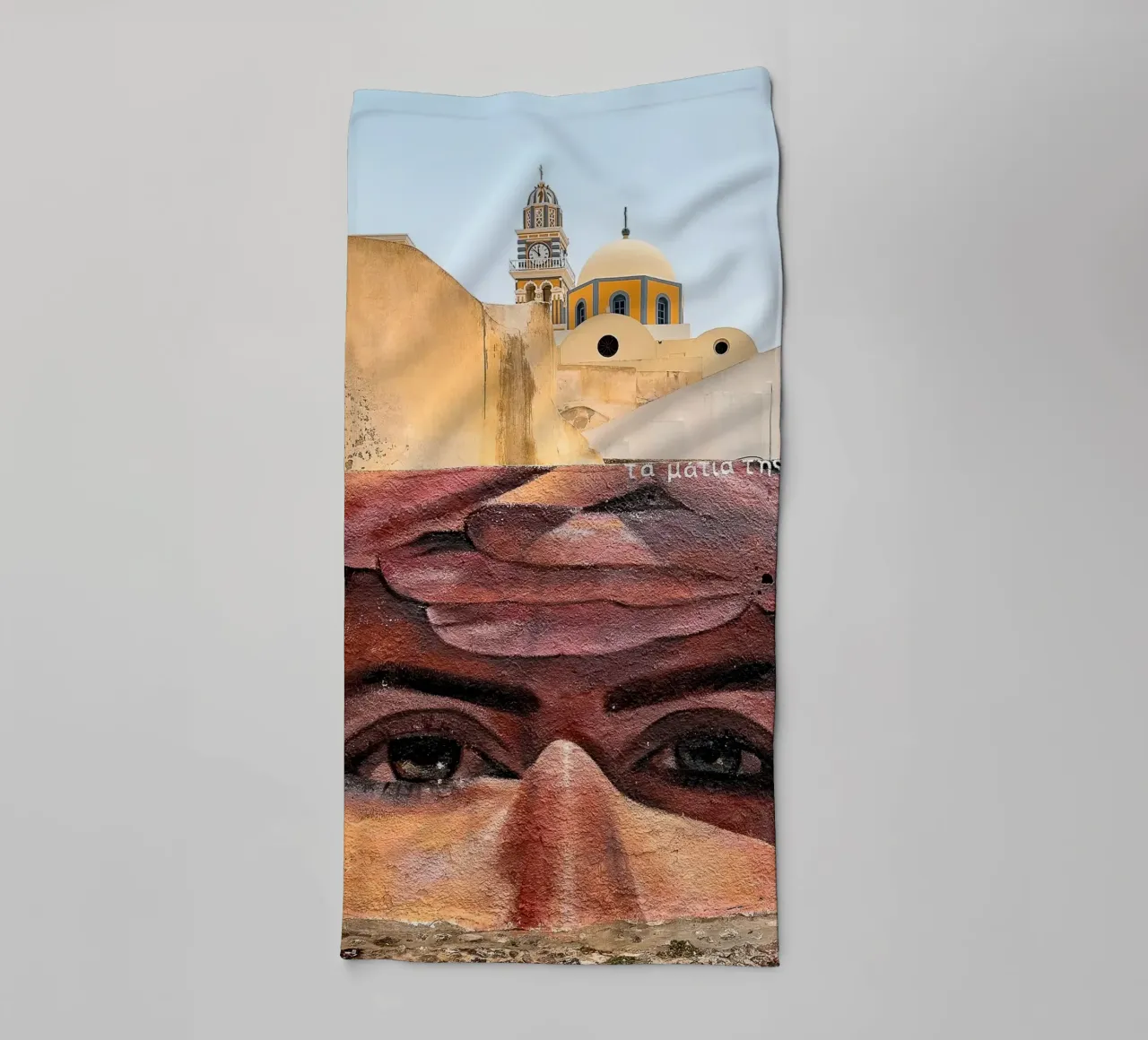 Eyes of Santorini asciugamano da bagno da Thilo Grøsch