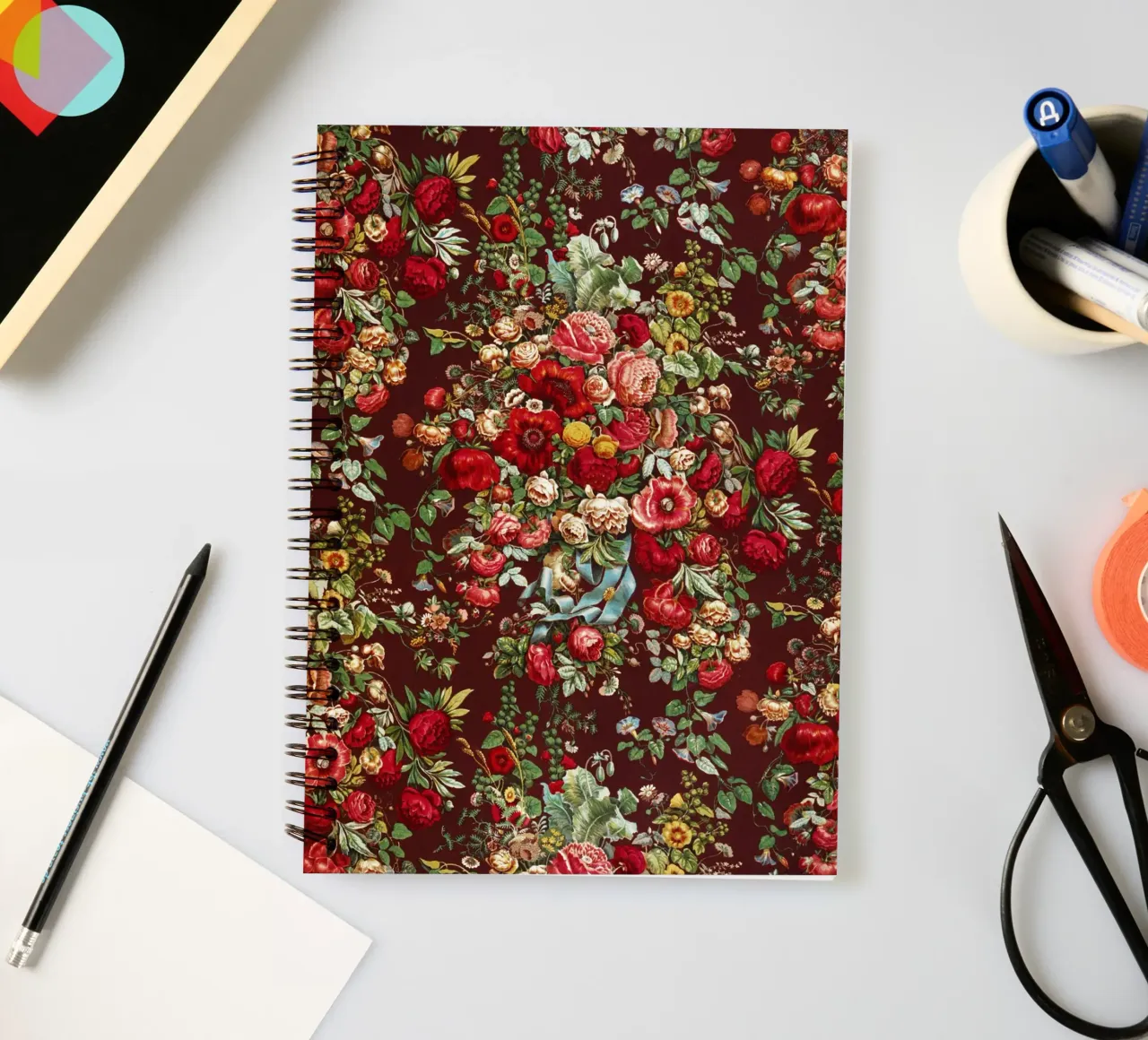 Digby Wyatt: modello di chintz vittoriano - Ar floreale massimalista diario ad anelli da ClubArt