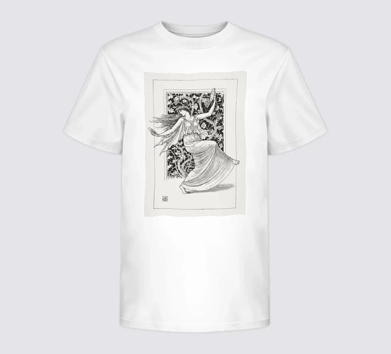 Ninfa danzante - Art Nouveau, studio di figura in bianco e nero t-shirt bambini da ClubArt