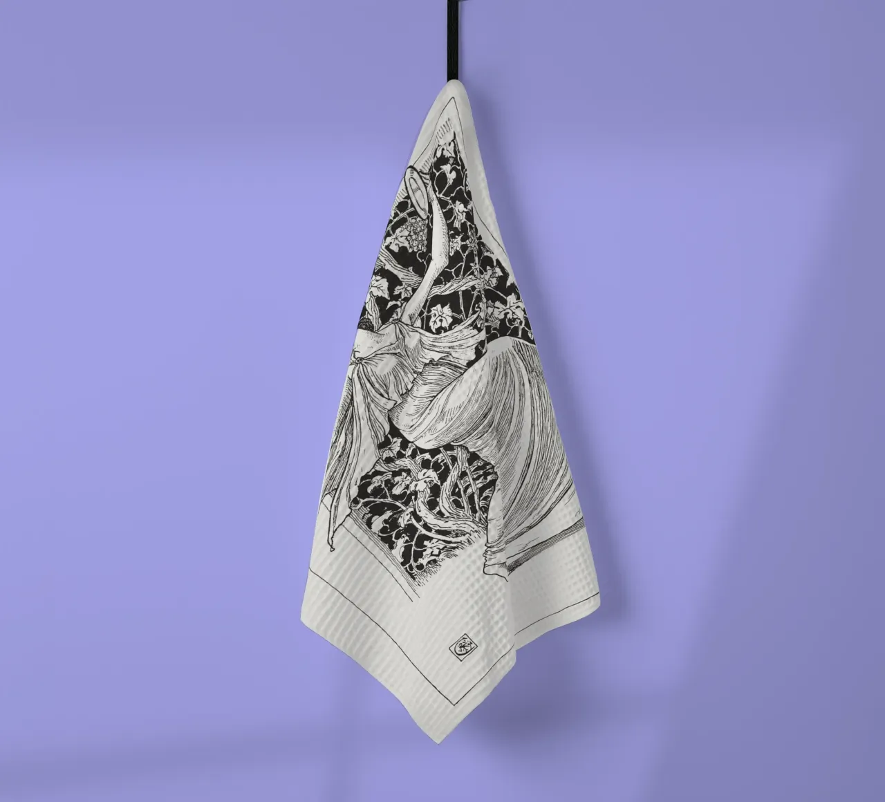 Ninfa danzante - Art Nouveau, studio di figura in bianco e nero canovaccio da cucina da ClubArt