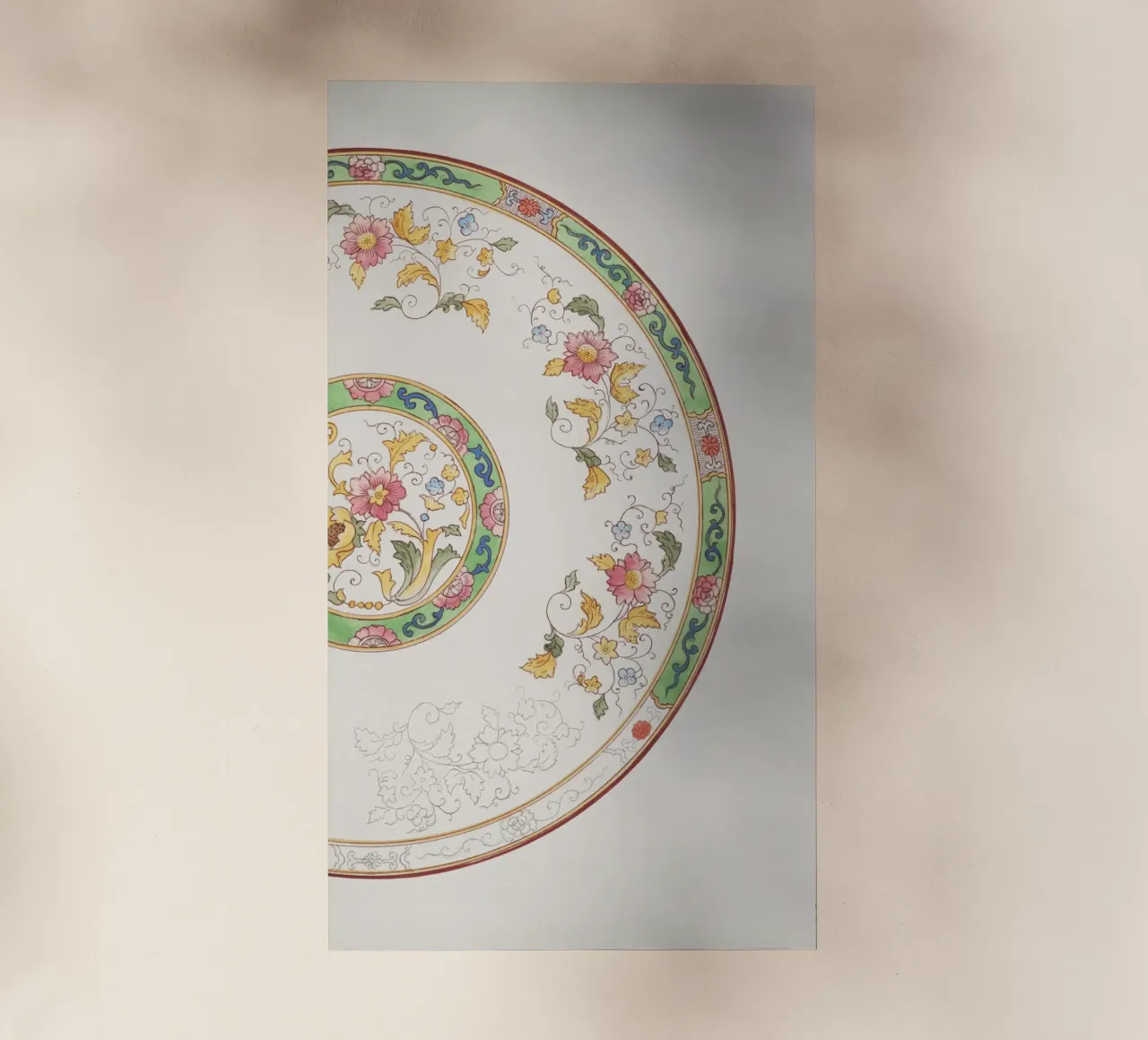 Noritake: Design per un piatto - Vintage Chinoiserie Floral (1 pellicola backlit da ClubArt