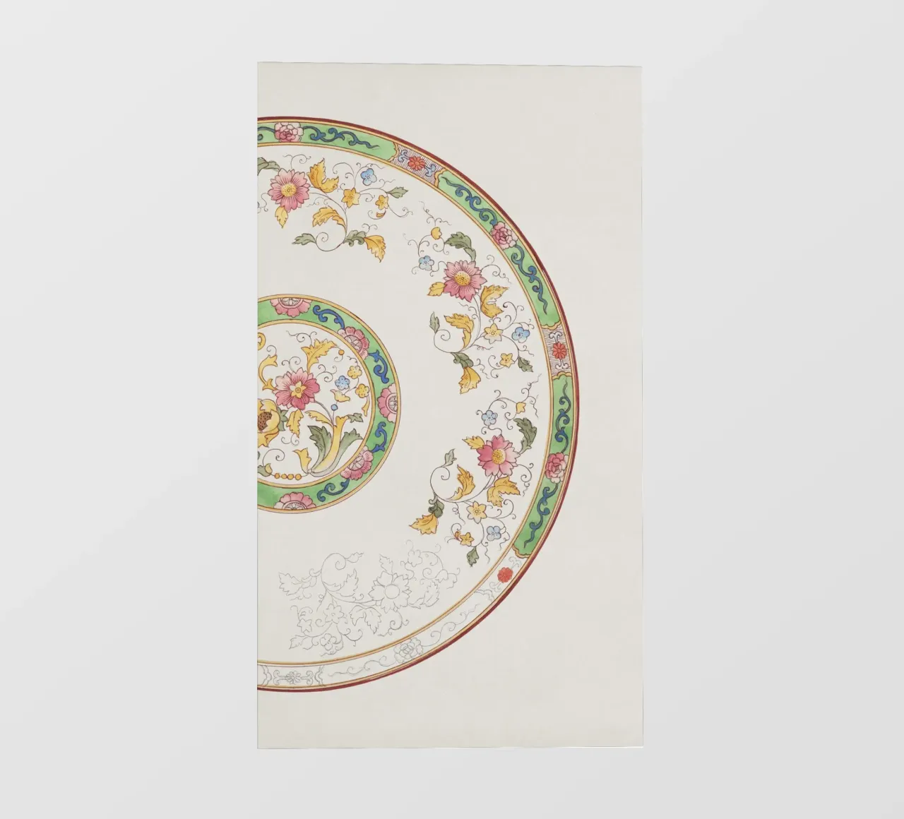 Noritake: Design per un piatto - Vintage Chinoiserie Floral (1 pellicola backlit da ClubArt