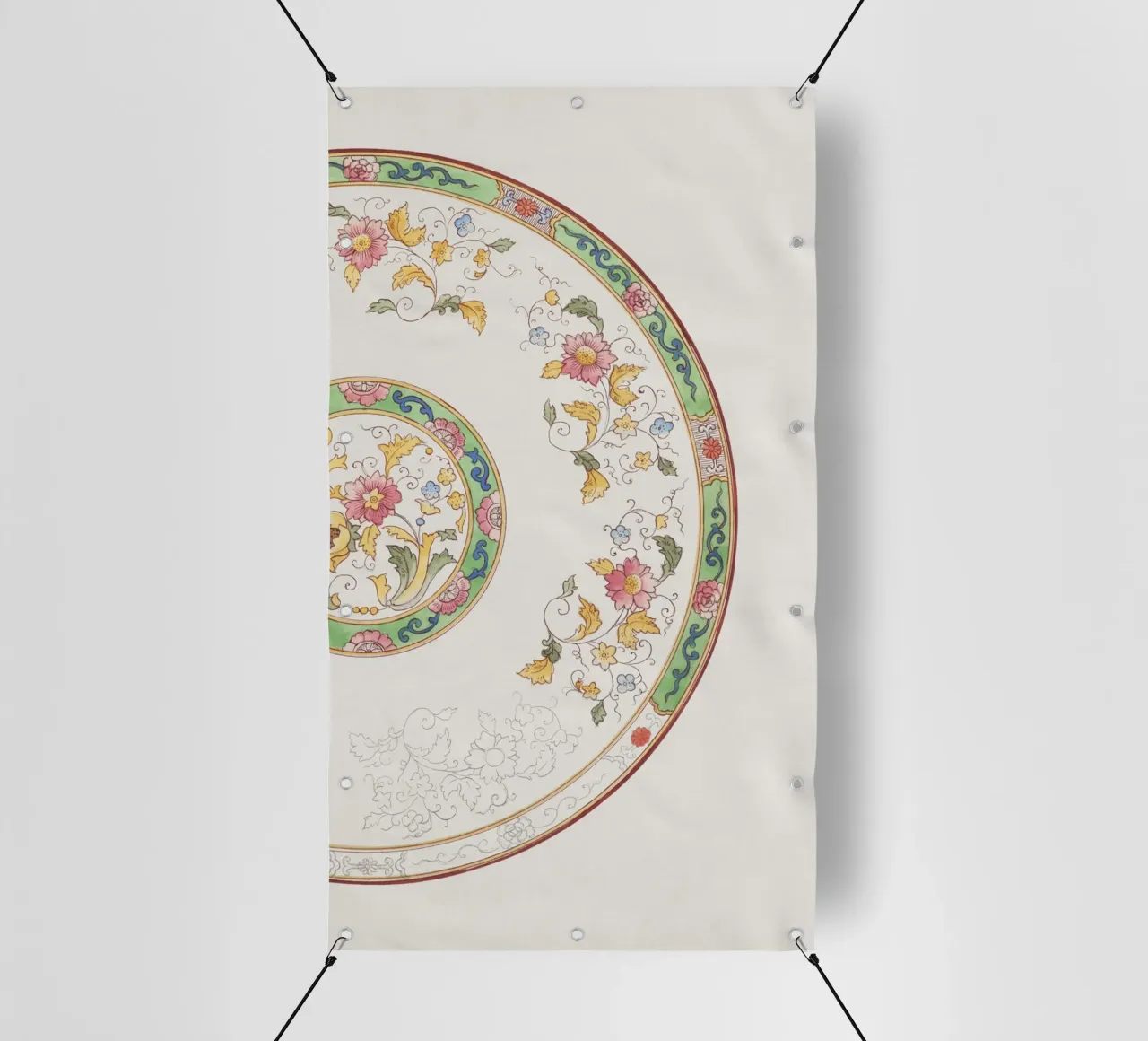 Noritake: Design per un piatto - Vintage Chinoiserie Floral (1 telo in pvc da ClubArt