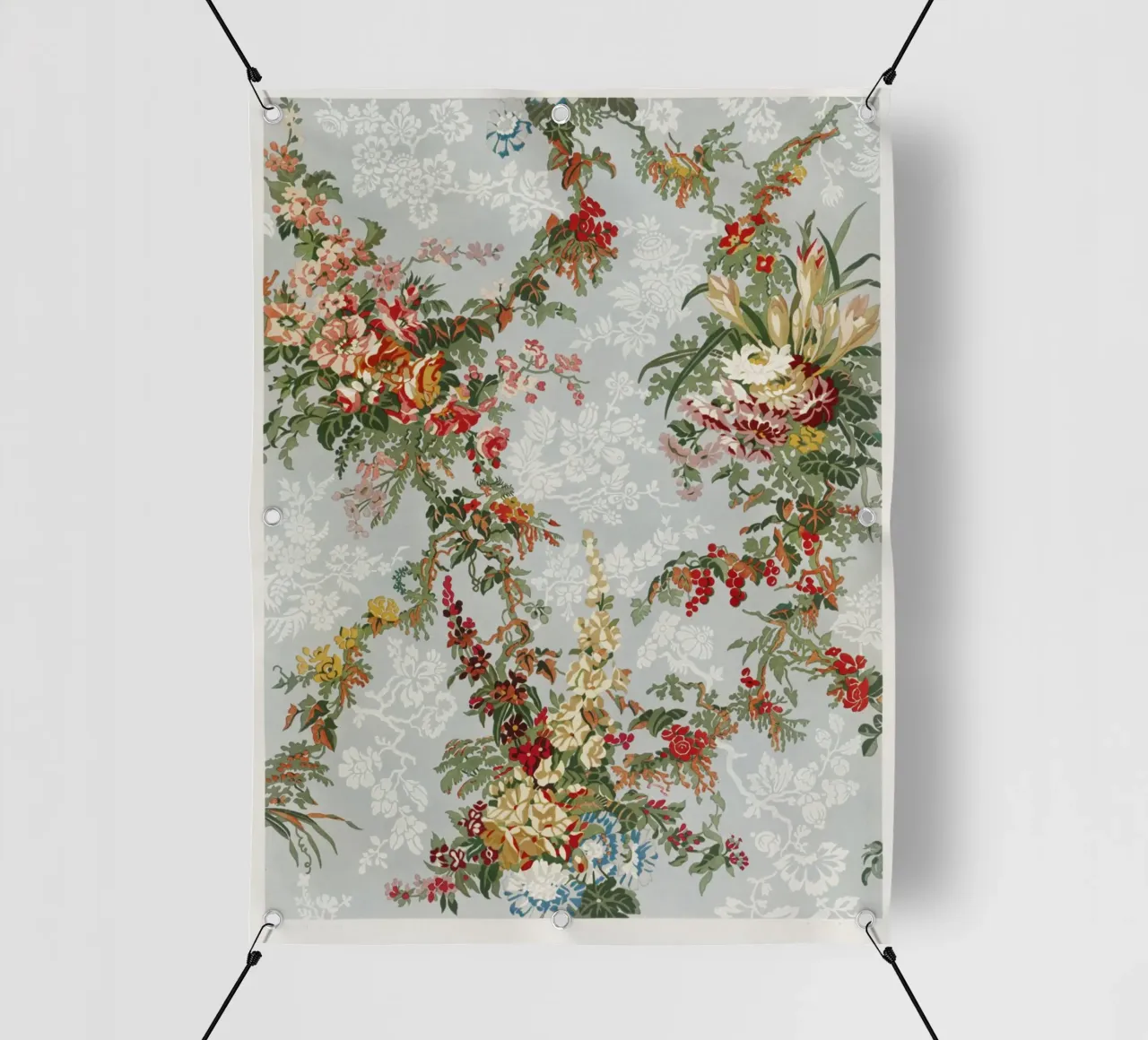 Digby Wyatt: Seta figurata - Tessile floreale vittoriano (1851) telo in pvc da ClubArt