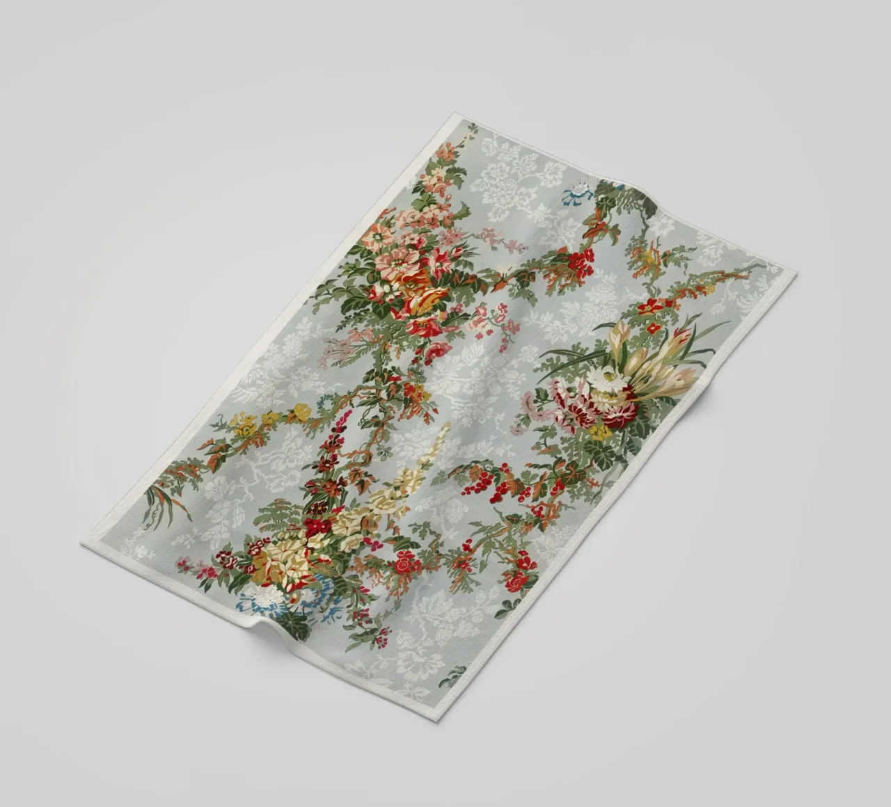 Digby Wyatt: Seta figurata - Tessile floreale vittoriano (1851) telo mare da ClubArt