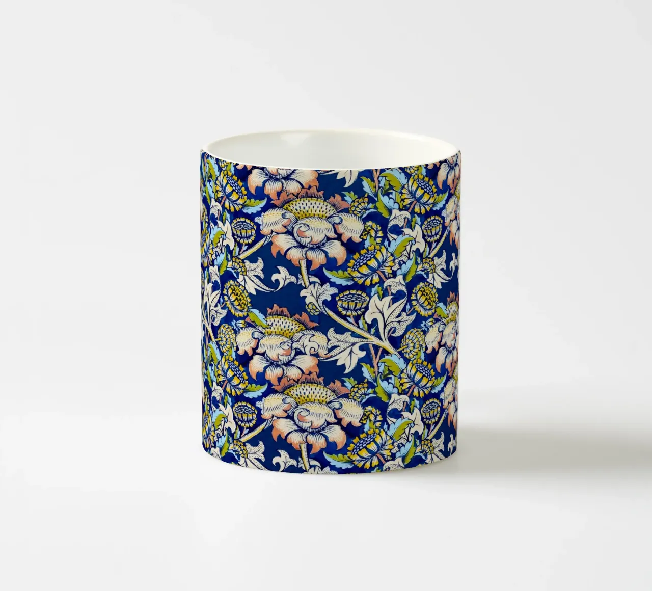 William Morris - Motivo floreale - Art Nouveau blu e giallo tazza in ceramica da ClubArt