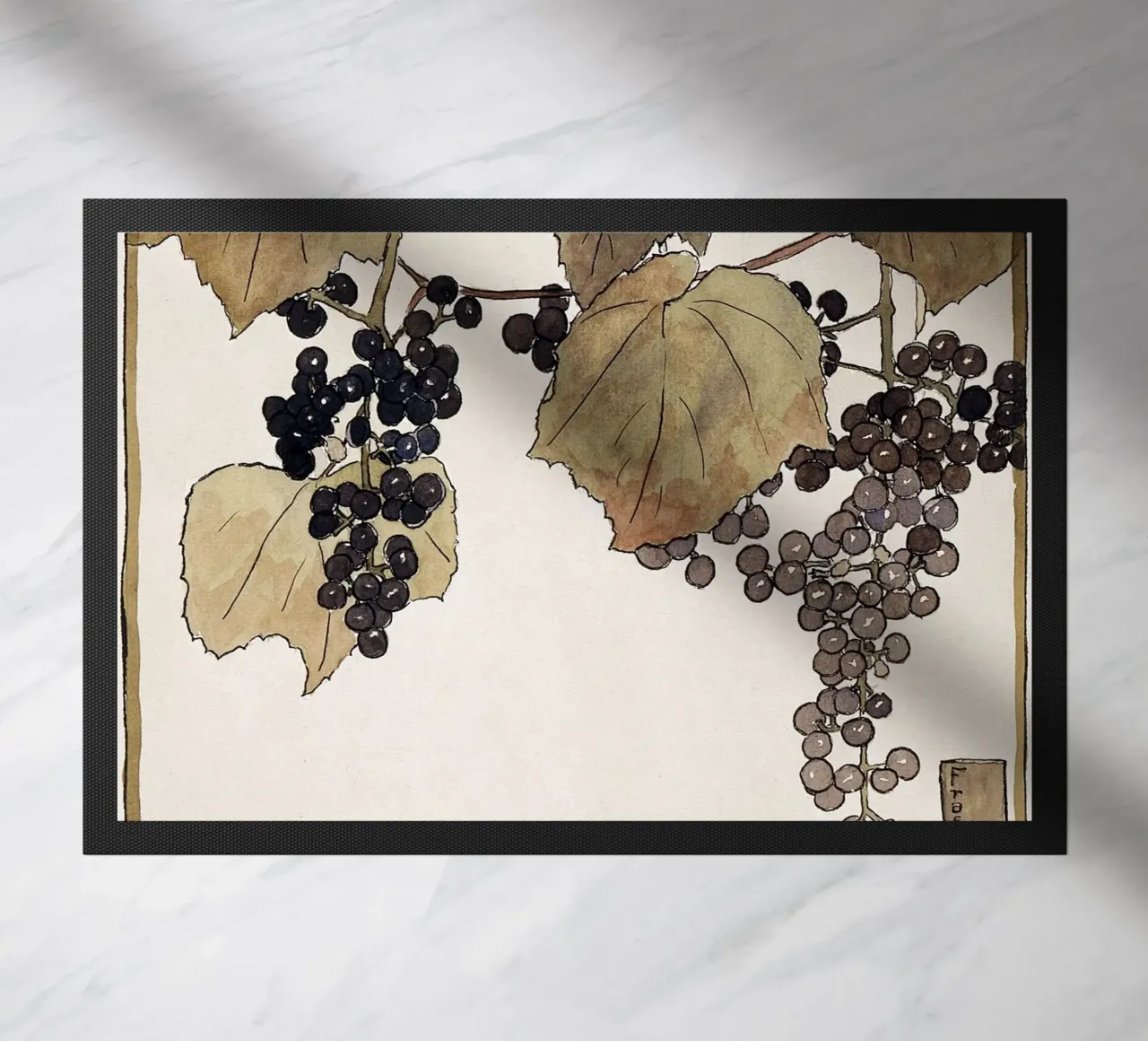 Hannah Overbeck: Uva gelata - Botanica Arts & Crafts (1915) zerbino da ClubArt