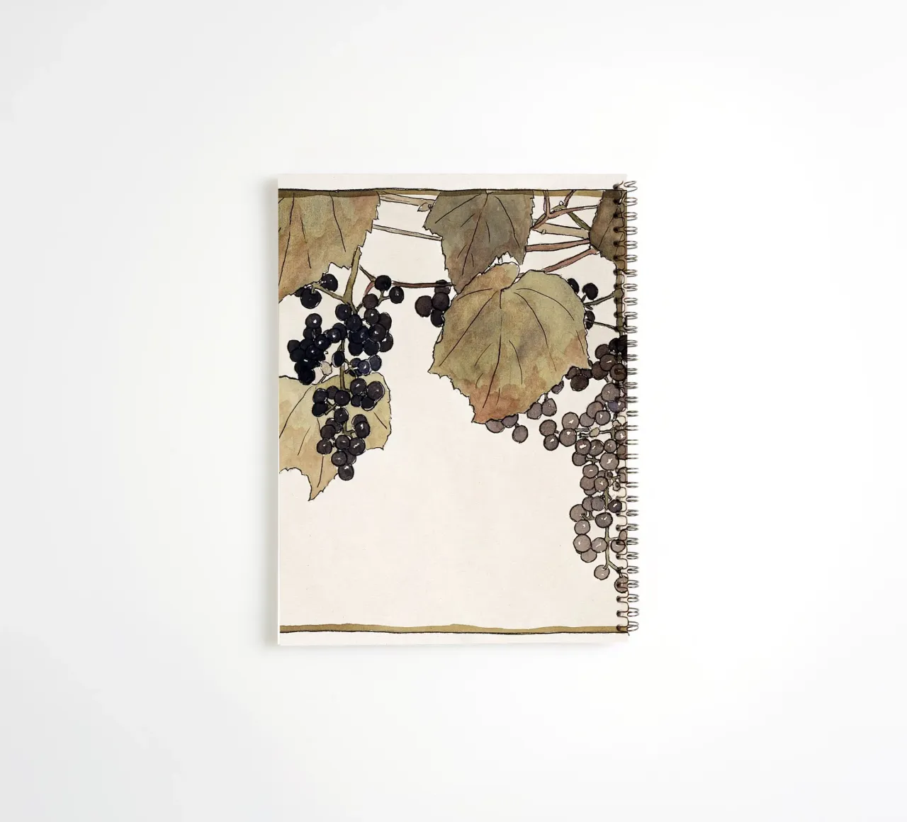 Hannah Overbeck: Frost Grape - Arts & Crafts Botanical (1915 spiral notebook by ClubArt