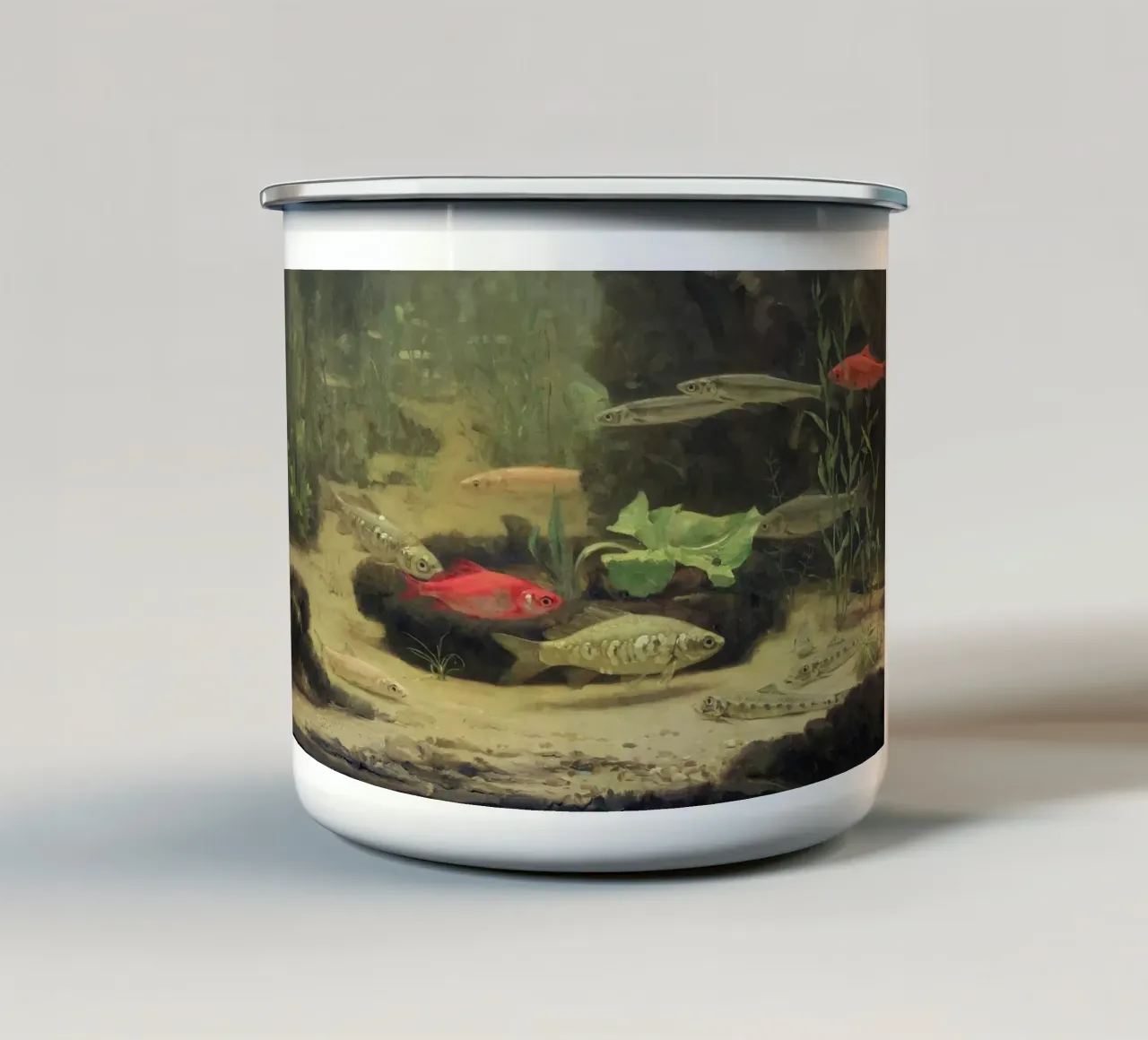 Dijsselhof: Acquario d'oro e pesci d'argento - Realismo olandese Marin tazza in smalto da ClubArt