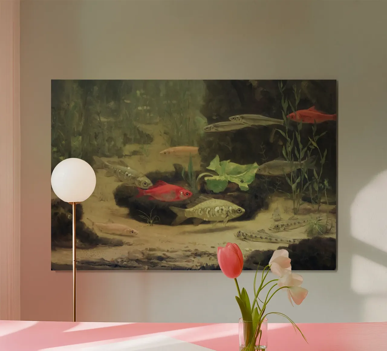 Dijsselhof: Acquario d'oro e pesci d'argento - Realismo olandese Marin poster con telaio in alluminio da ClubArt