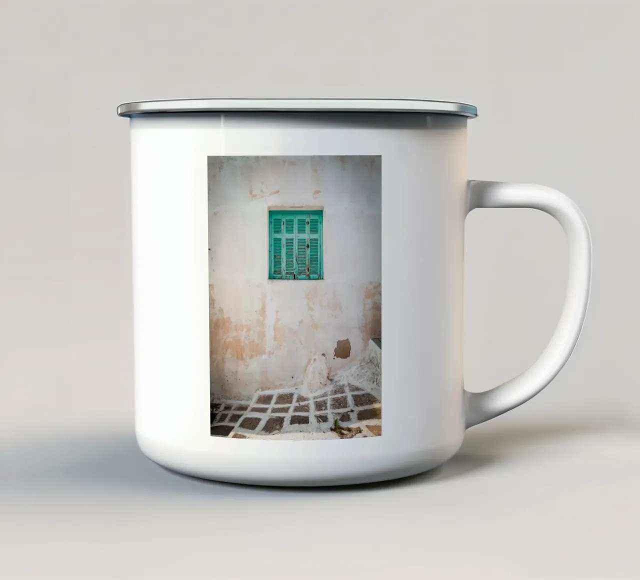 Greek Green Window tazza in smalto da Thilo Grøsch