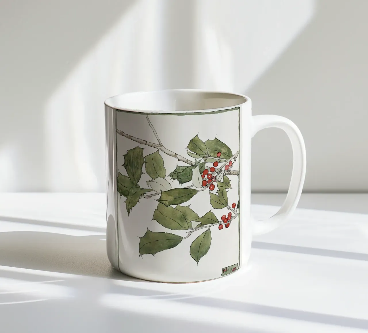 Hannah Overbeck: Agrifoglio - Arti e Mestieri Botanici (1915) tazza in ceramica da ClubArt