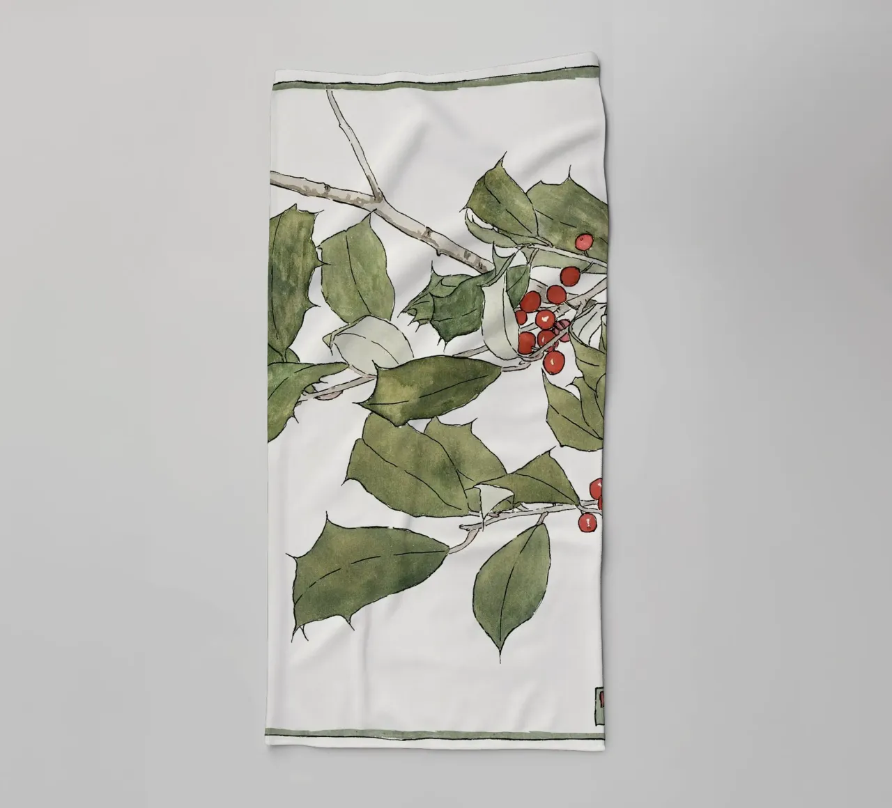 Hannah Overbeck: Agrifoglio - Arti e Mestieri Botanici (1915) asciugamano da bagno da ClubArt