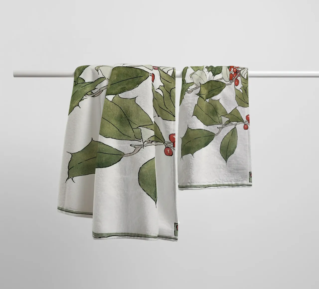 Hannah Overbeck: Agrifoglio - Arti e Mestieri Botanici (1915) asciugamano da bagno da ClubArt