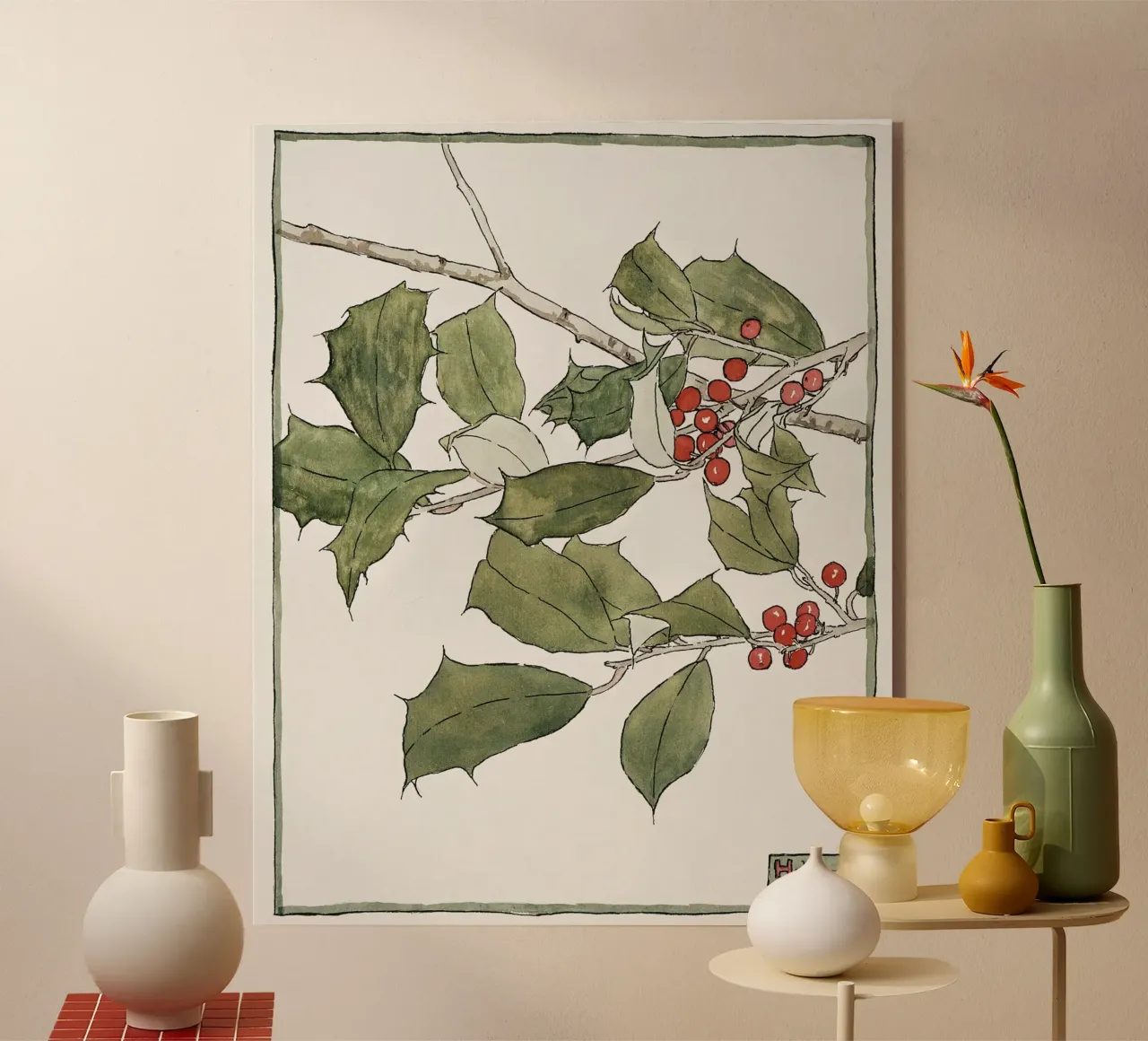 Hannah Overbeck: Agrifoglio - Arti e Mestieri Botanici (1915) plexiglass da ClubArt