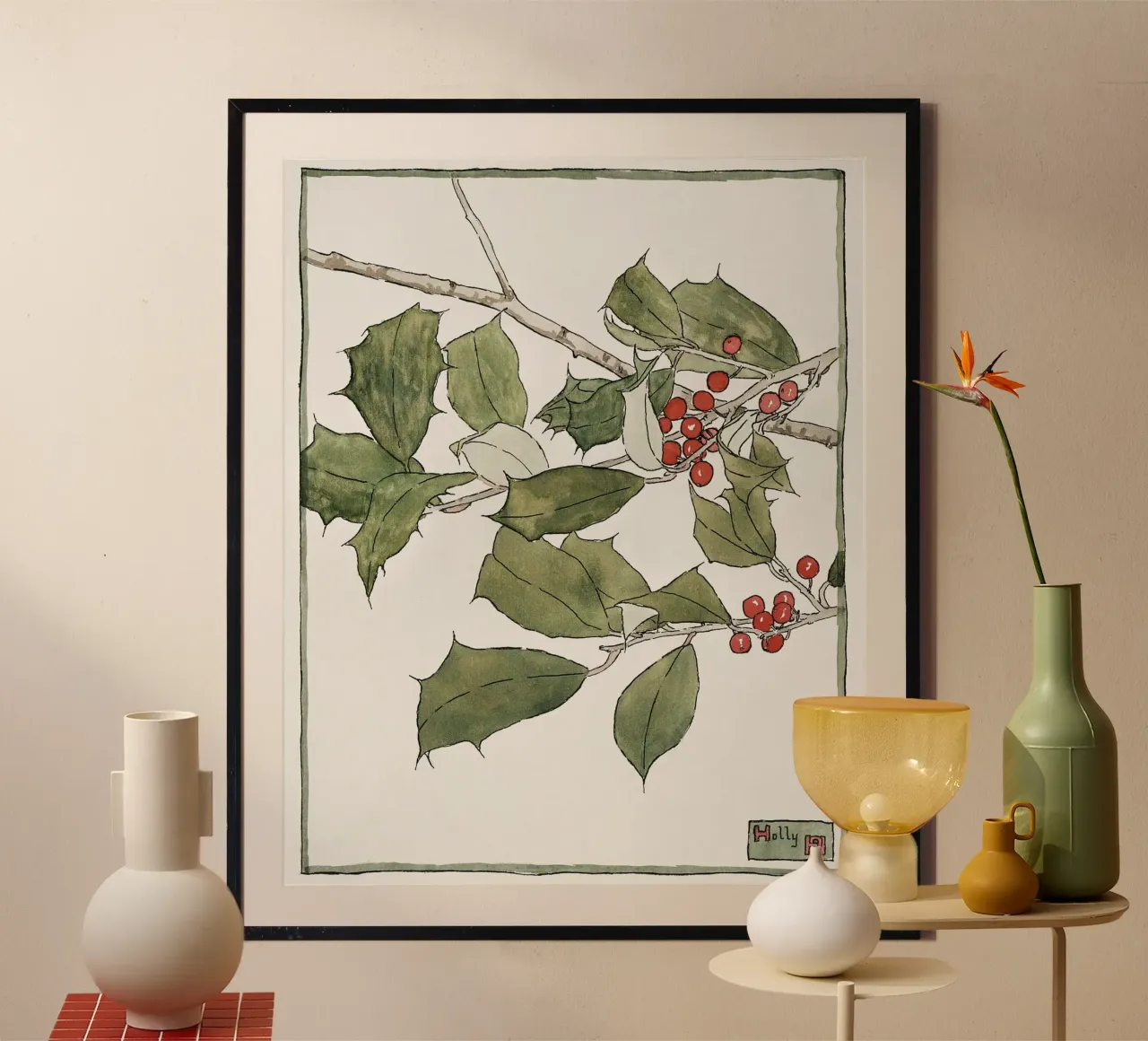 Hannah Overbeck: Agrifoglio - Arti e Mestieri Botanici (1915) carta hahnemühle da ClubArt