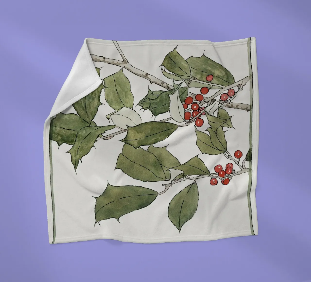 Hannah Overbeck: Stechpalme - Kunsthandwerkliche Botanik (1915) Fleecedecke von ClubArt