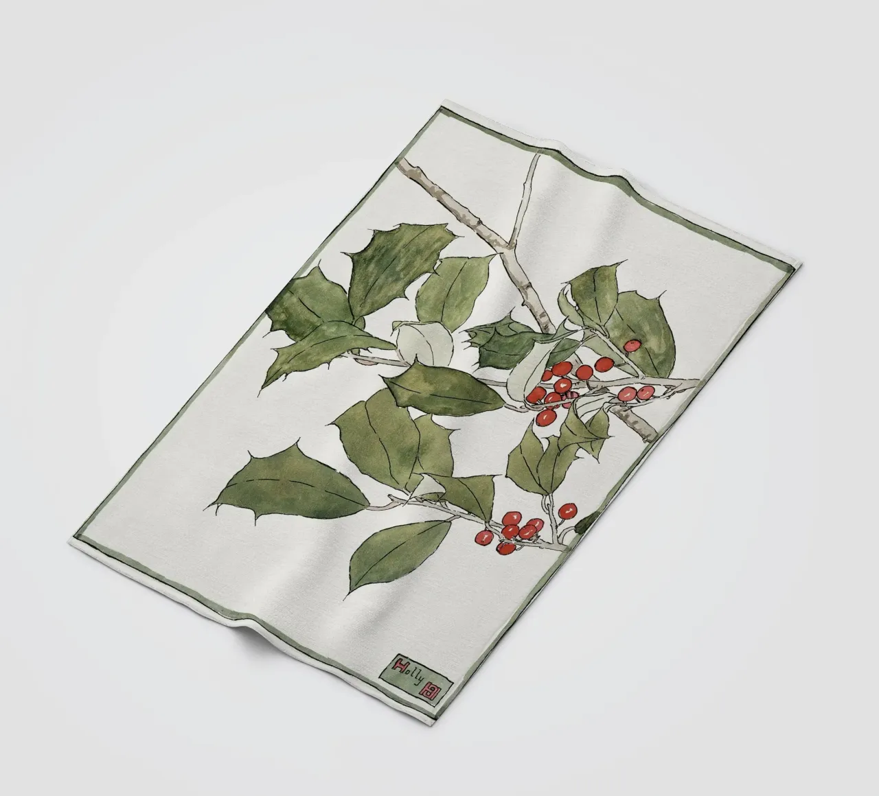 Hannah Overbeck: Stechpalme - Kunsthandwerkliche Botanik (1915) Fleecedecke von ClubArt