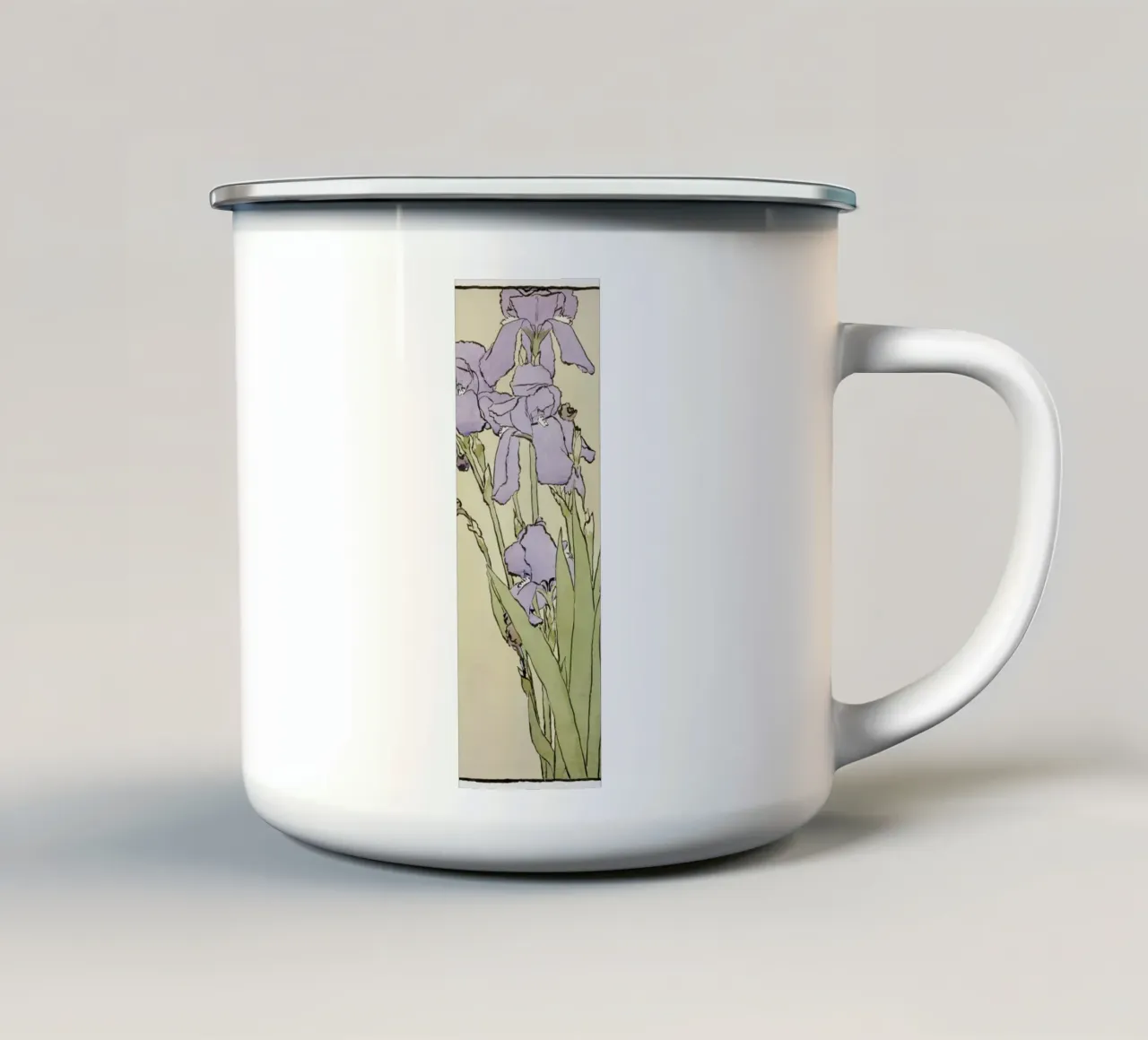 Hannah Overbeck: Iris - Arti e mestieri botanici (1915) tazza in smalto da ClubArt