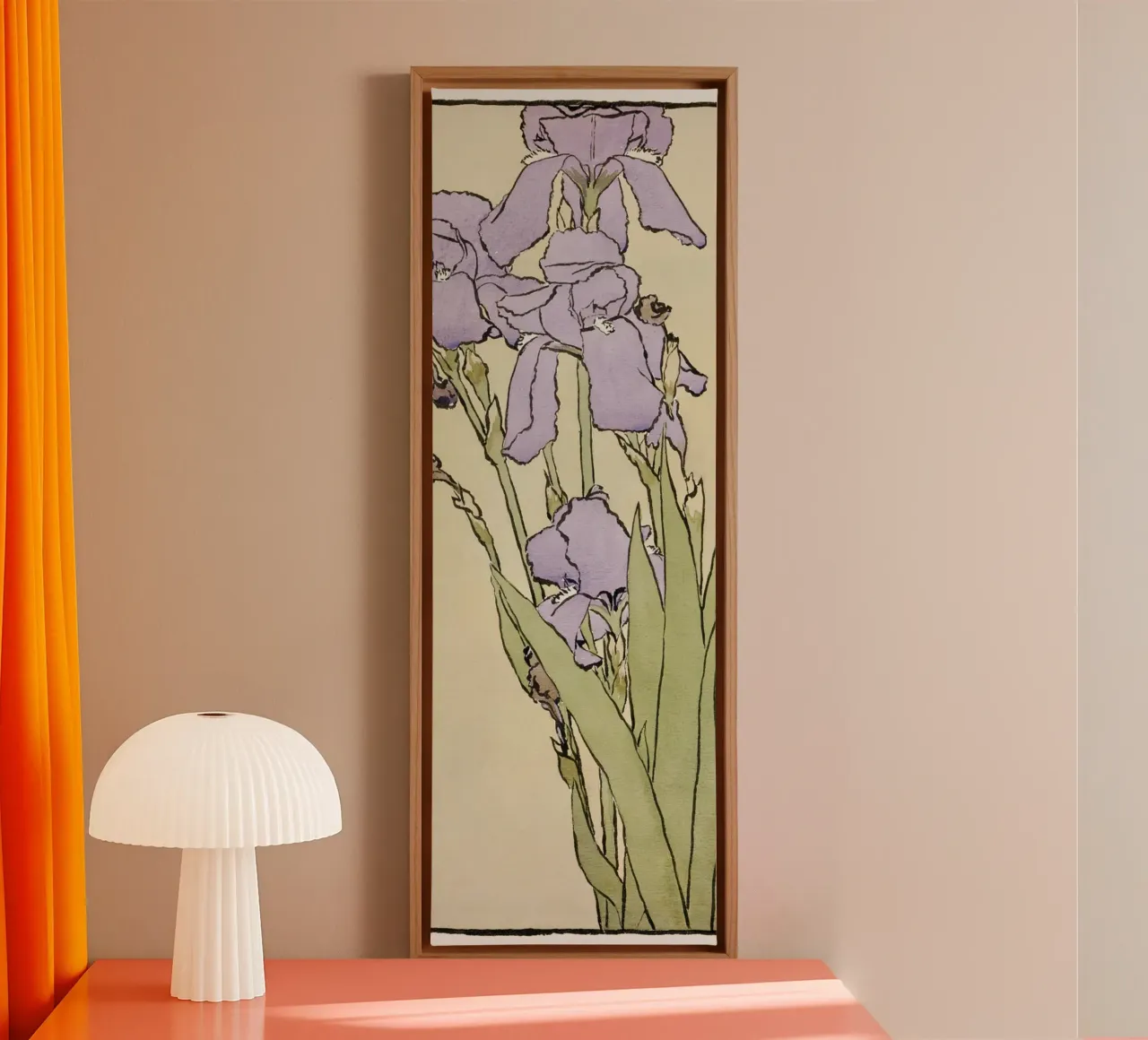 Hannah Overbeck: Iris - Arts & Crafts Botanical (1915) canvas by ClubArt