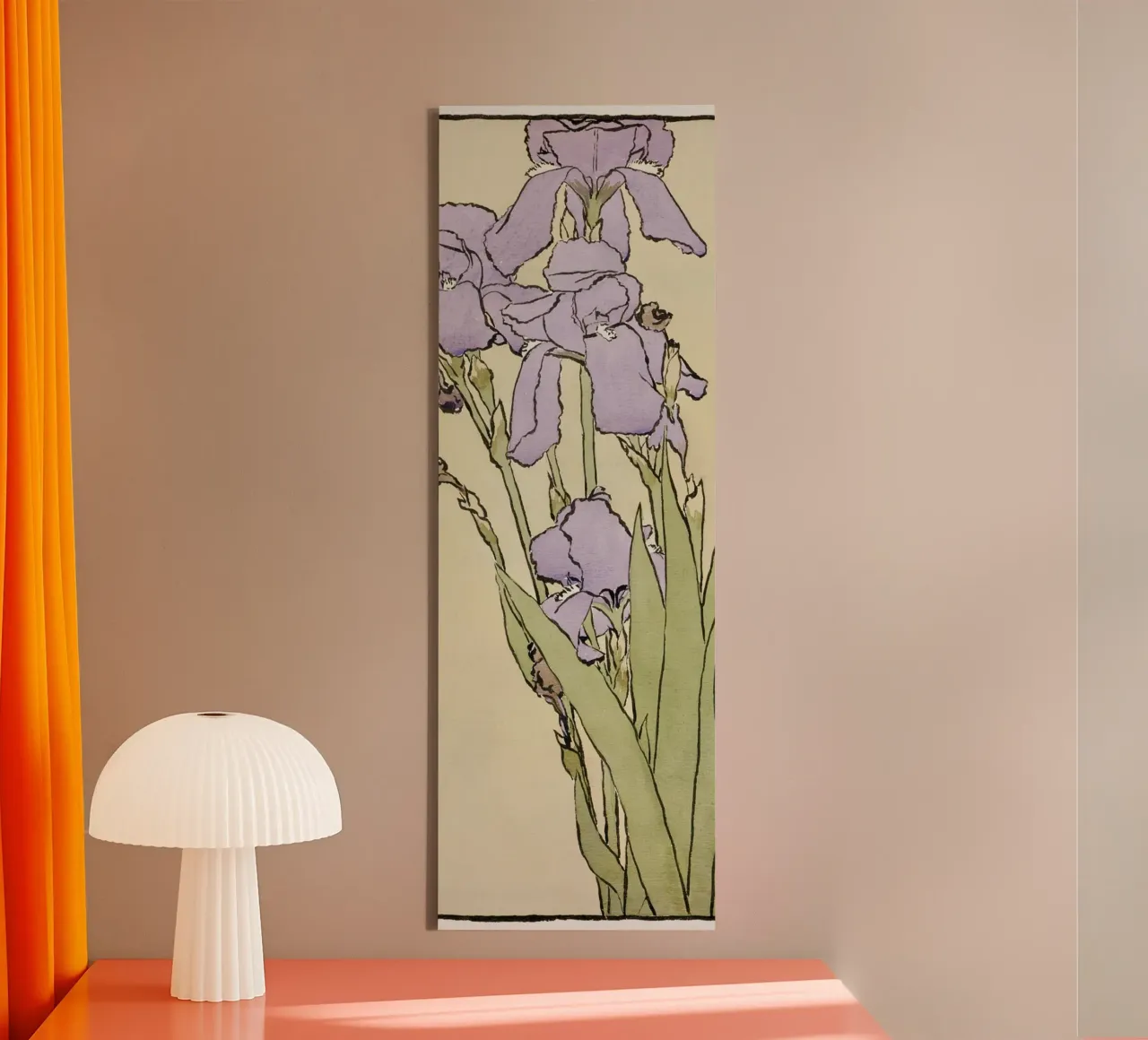 Hannah Overbeck: Iris - Arts & Crafts Botanical (1915) canvas by ClubArt
