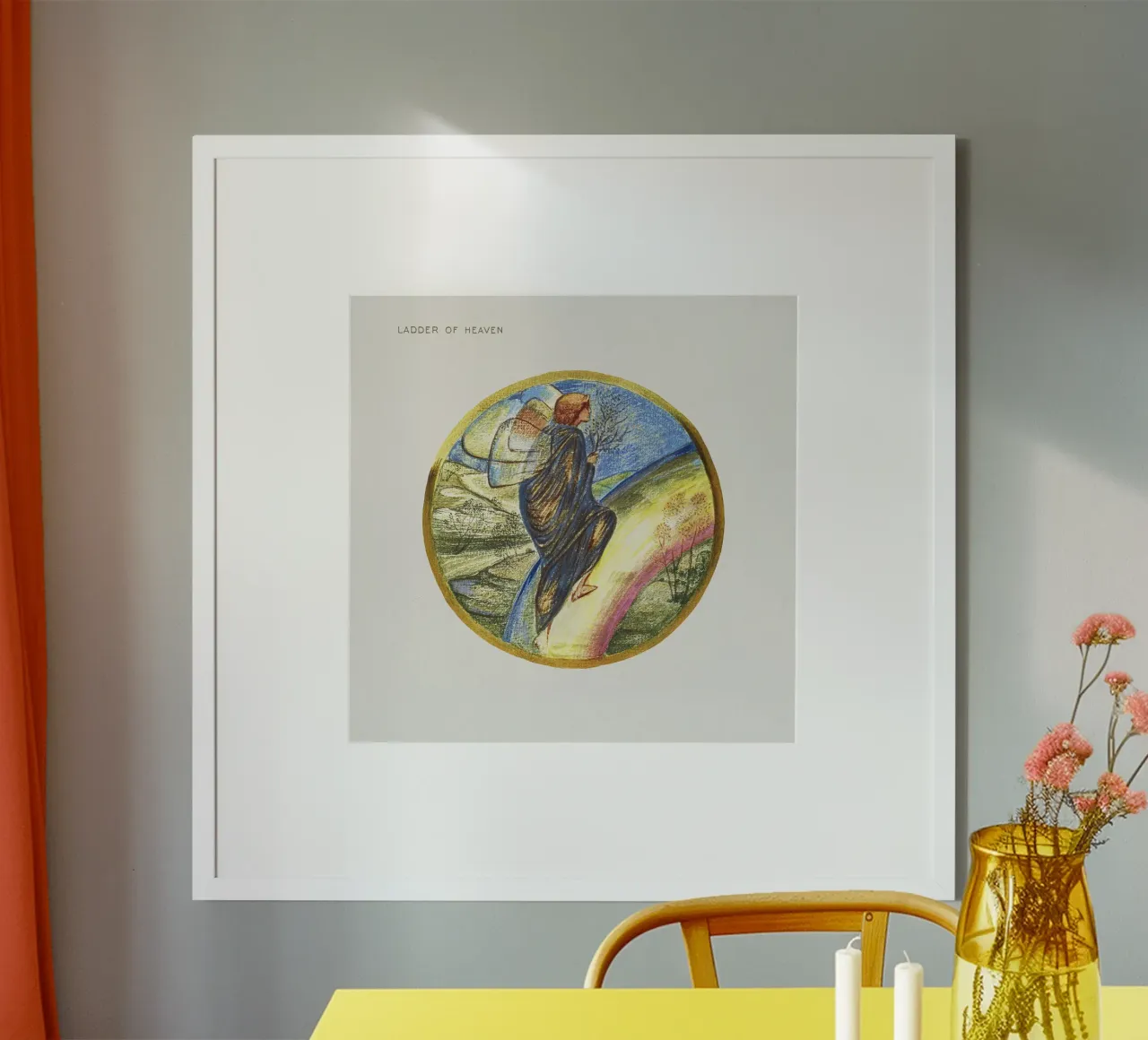 Burne-Jones: La scala del cielo - Arte simbolista del libro di fiori (1 poster con telaio in plastica da ClubArt