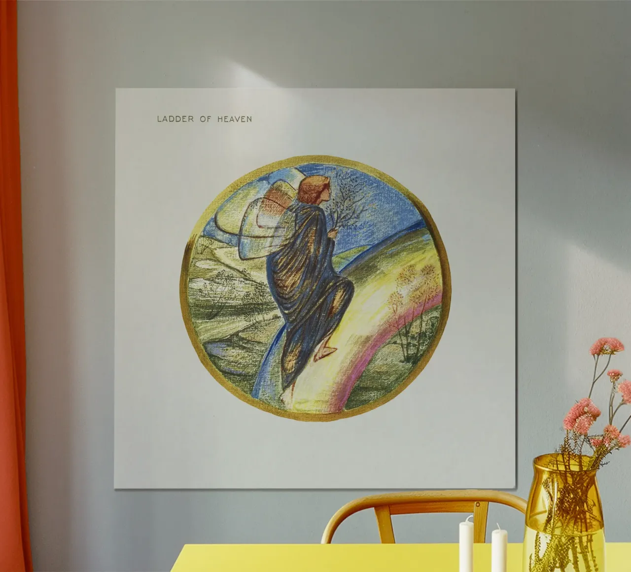 Burne-Jones: La scala del cielo - Arte simbolista del libro di fiori (1 poster con telaio in plastica da ClubArt