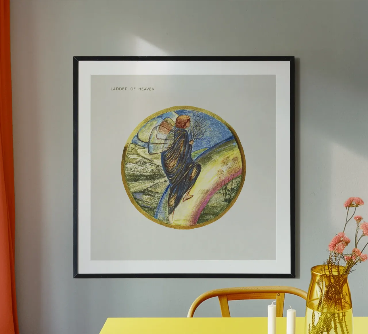 Burne-Jones: La scala del cielo - Arte simbolista del libro di fiori (1 poster con telaio in plastica da ClubArt